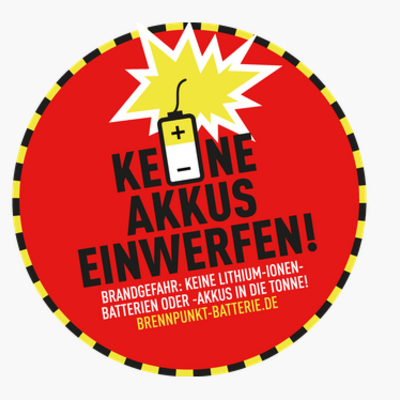 keine Akkus einwerfen